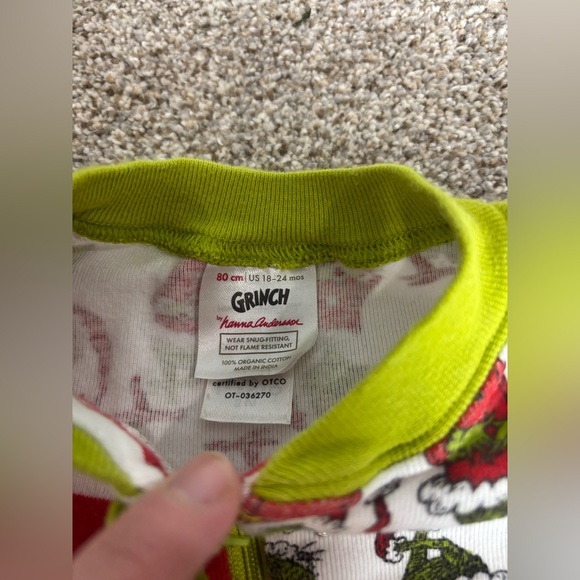 Hanna Andersson Grinch Pajamas Onesie Zip Up Cotton 18-24
Months toddler unisex - Picture 3 of 5